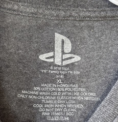 Playstation Gamer Controller Button Logo Short Sleeve T-Shirt Gray XL