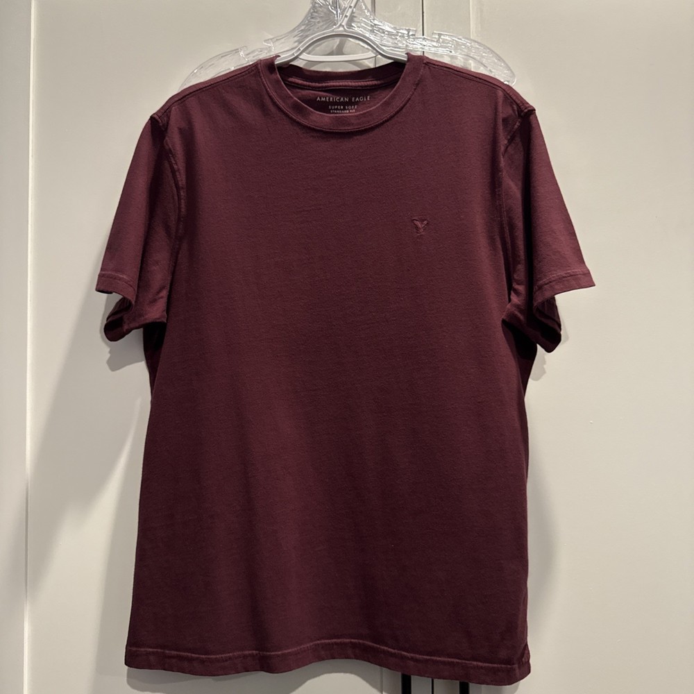 Mens AMERICAN EAGLE AEO Super Soft Solid Crew Neck Tee T Shirt Sz M