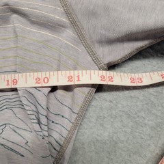 Prana Mens Long Sleeve Graphic Tee Mountain Wave Heather Purple L Hiking Shirt