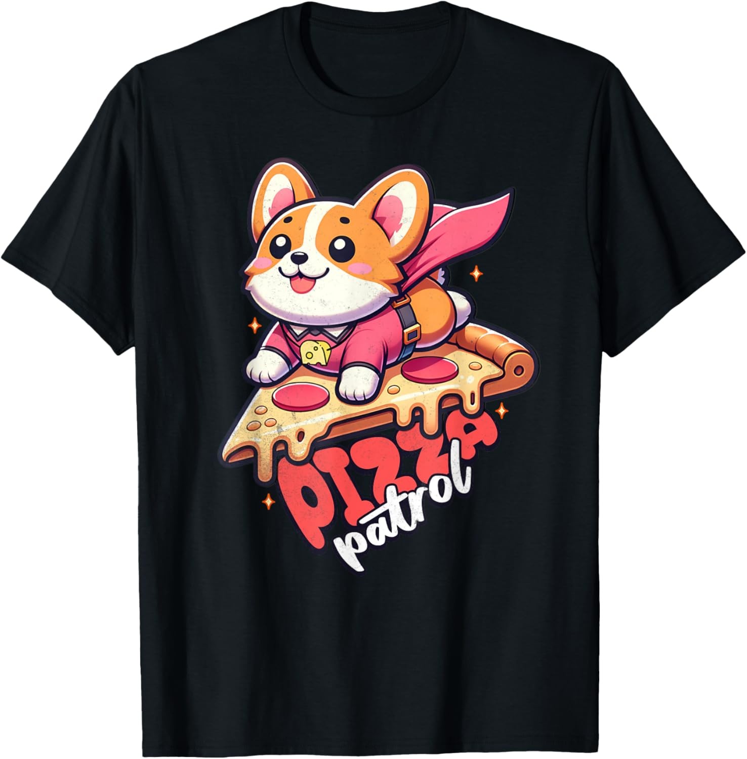 Corgis Pizza Lover Who Loves Corgis Eating Pizza Funny T-Shirt gallery