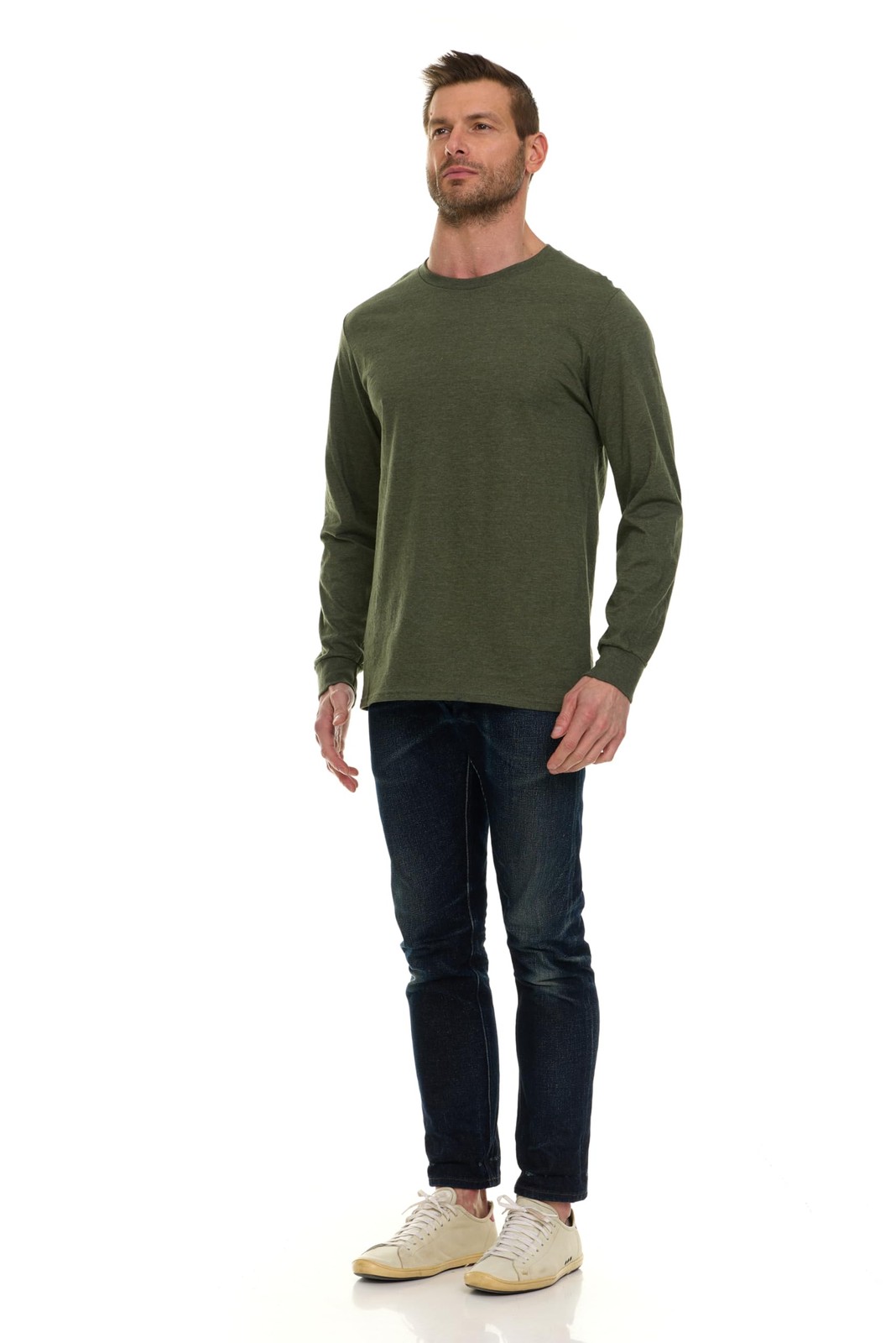 BILLIONHATS Mens Long Sleeve Colorful T-Shirts , Crew Neck Bulk Tees for Men gallery