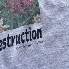 Vintage Stop Rainforest Destruction T Shirt Mens XL 90s Human-i-Tees USA Graphic