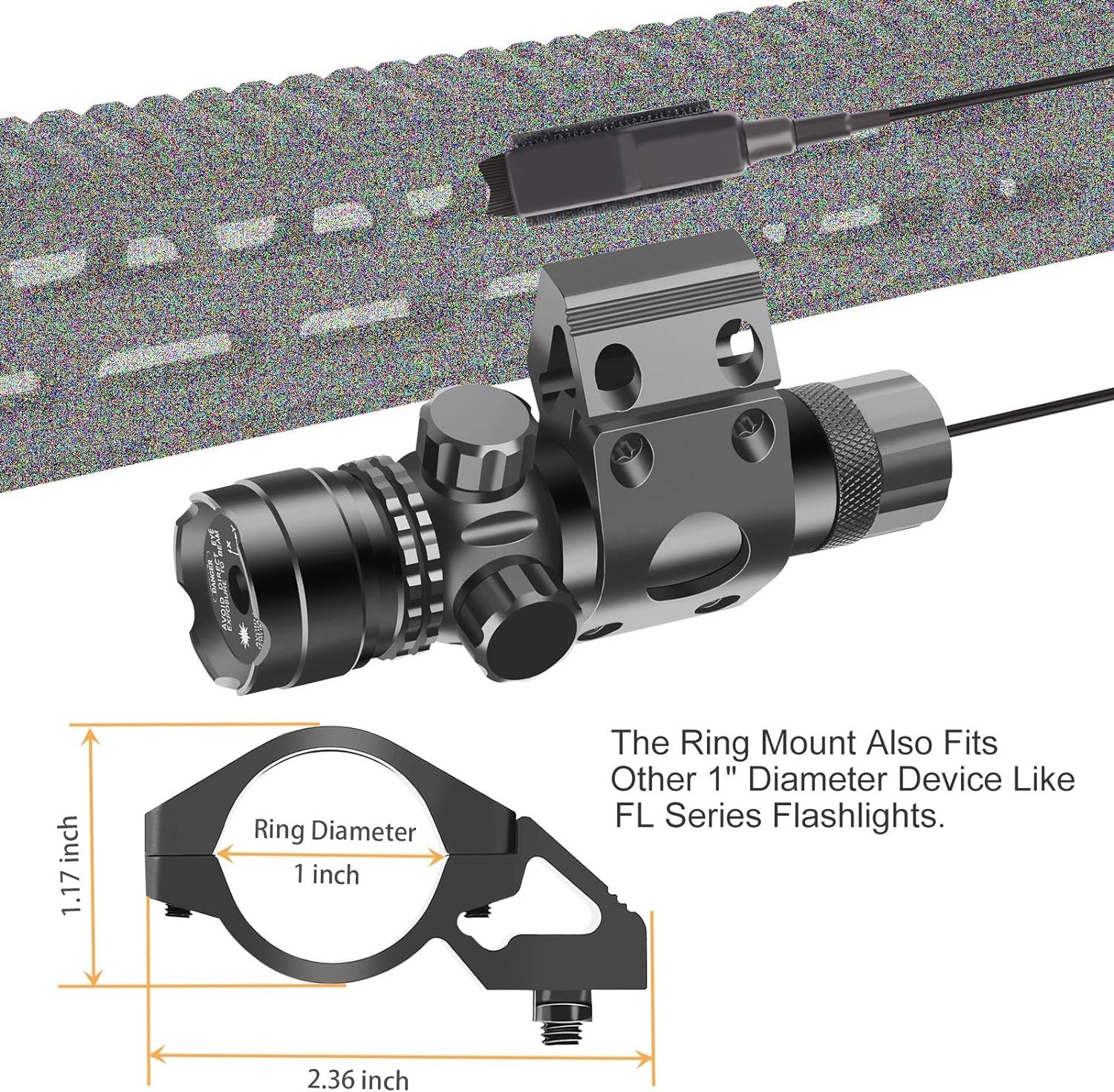 L6 Green Laser Sight with M-lock offset mount and pressure switch