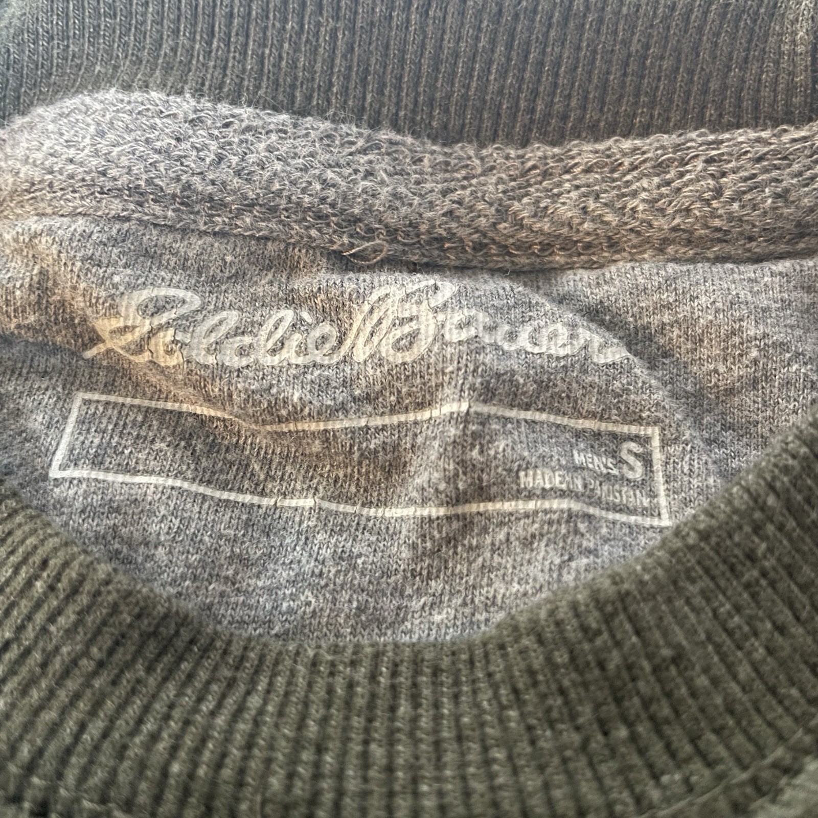 Eddie Bauer Mens Olive Green Waffle Knit Thermal Long Sleeve Shirt Size S gallery