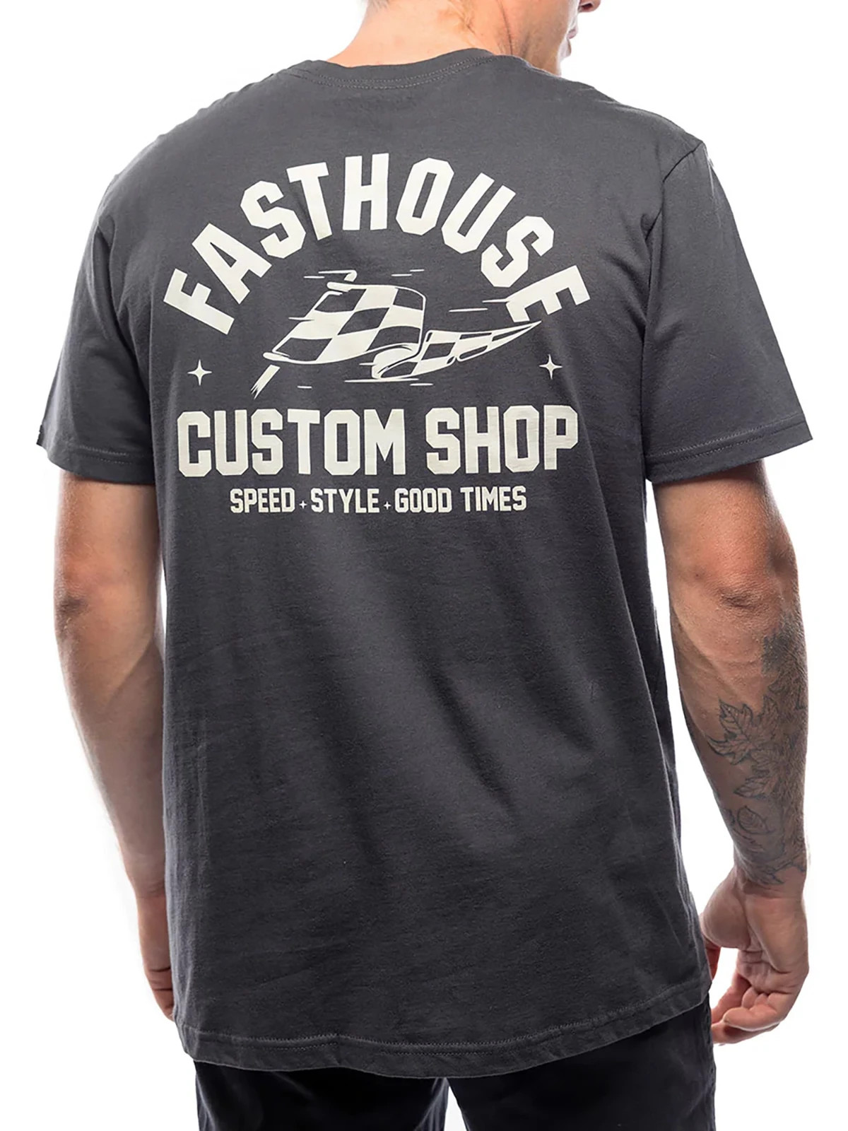 Fasthouse Men's Dispatch Short Sleeve T-shirt Custom Speed Shop Motocross Tee gallery