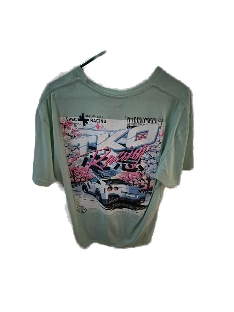 Pleasant Getaway TKO Racing Nissan GTR Graphic T-Shirt Mint Green