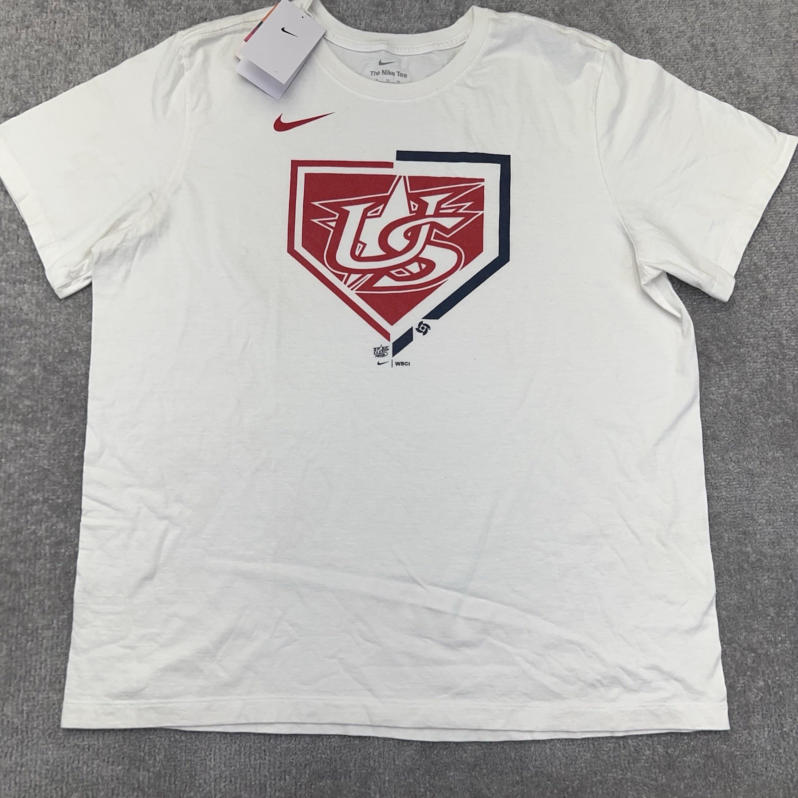 NIKE US Baseball T-Shirt 2026 World Baseball Graphic Logo Classic XL White NEW gallery