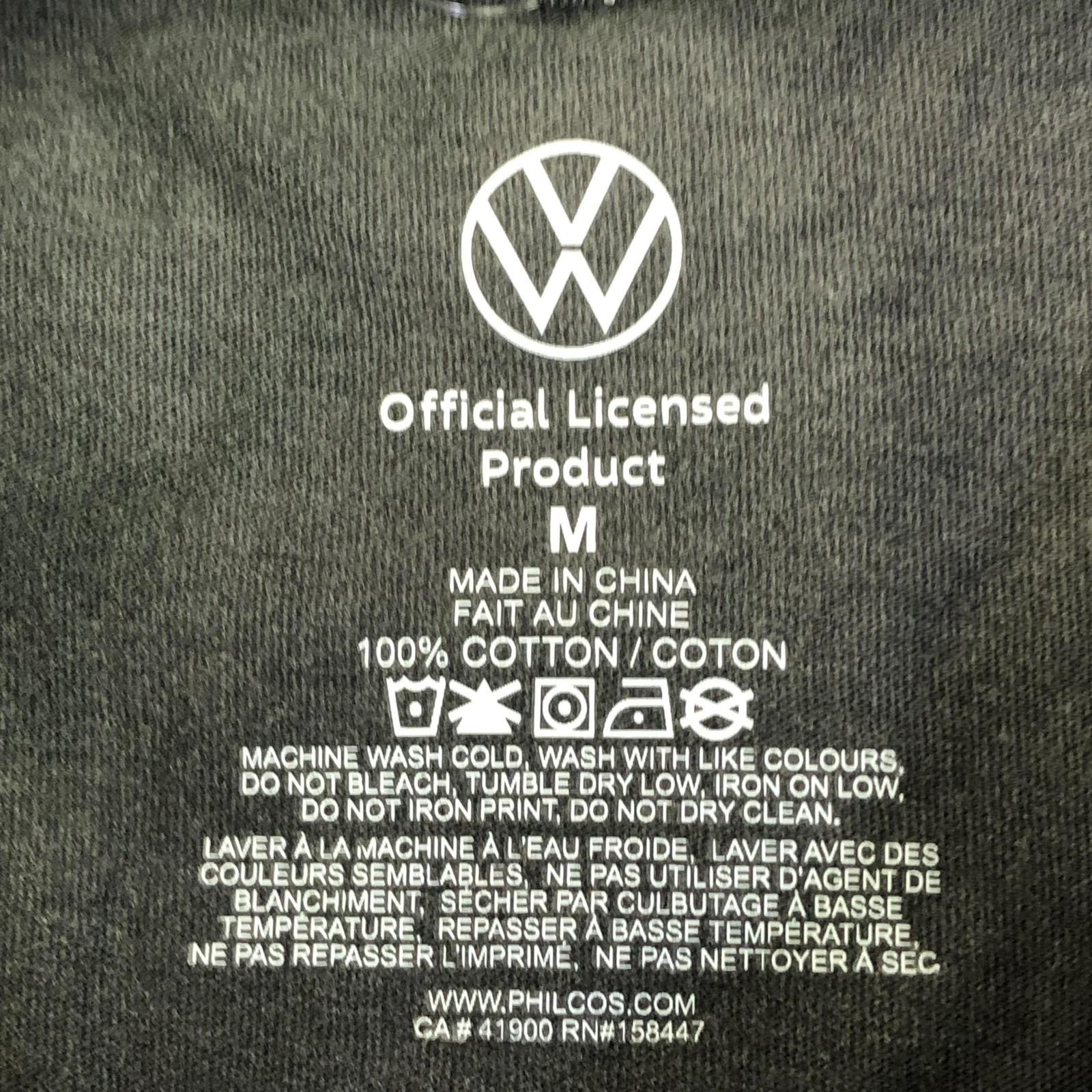 Volkswagen Shirt Mens Medium Charcoal Gray Rabbit Racing Graphic Tee Tagless VW gallery