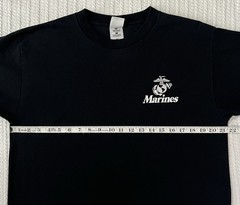 USMC Marines “Pain Is Weakness Leaving The Body” Black Mens LG 21” X 28” Shirt