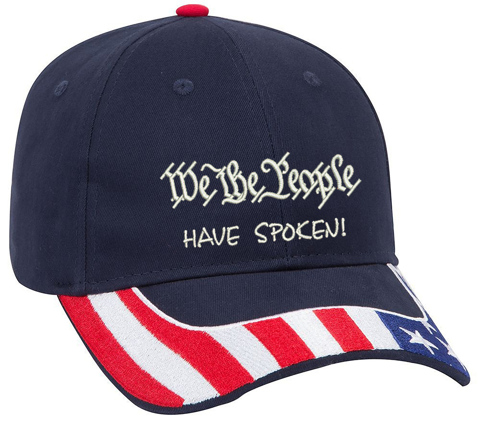 Trump We the people have spoken Embroidered One Size Fits All Structured US Flag gallery