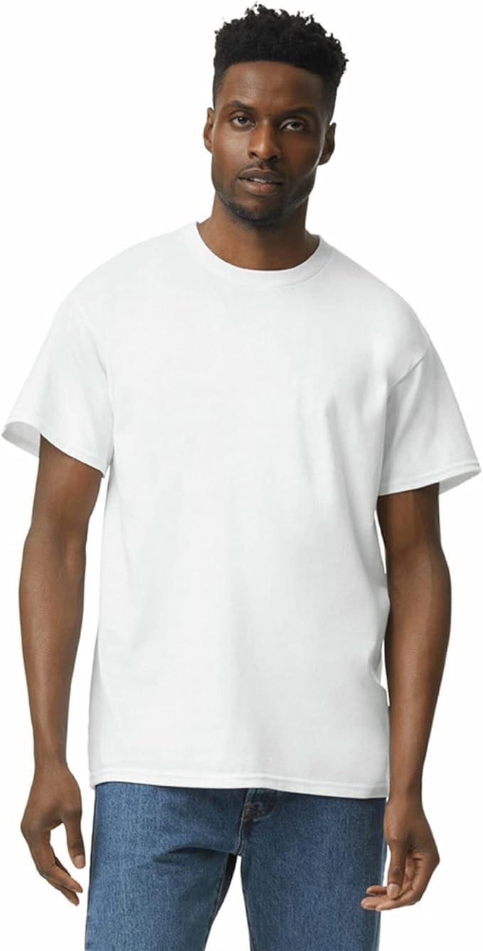 Gildan White Adult Heavy Cotton T-Shirt 5.3 oz T-Shirt ( LG ) 3 tees gallery
