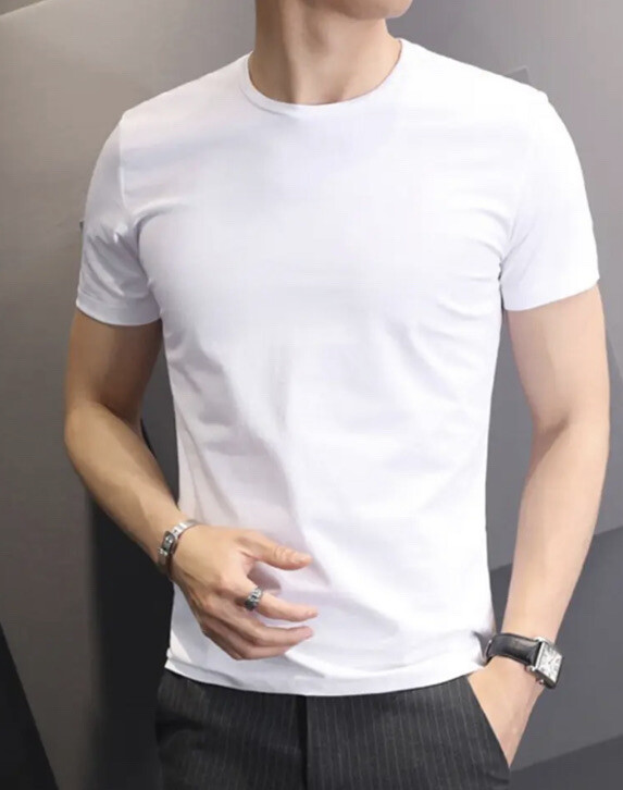 Hanes 2135Z0 T-Shirt for Men, - White/black gallery