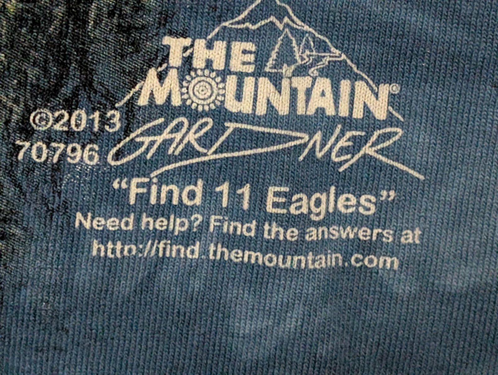 The Mountain Mens T-shirt Blue Find 11 Eagles Retired Logo 2XL #6670 gallery