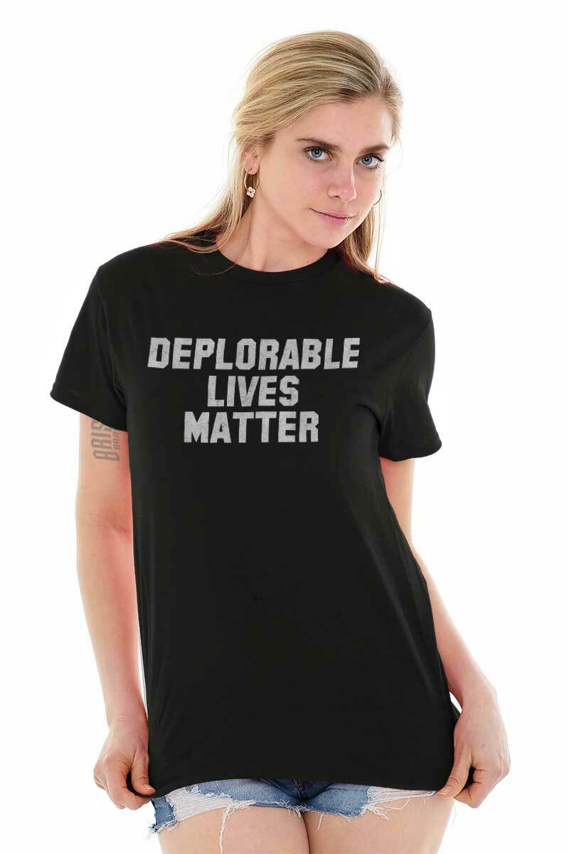 Deplorable Lives Matter Pro-Trump Republican Womens or Mens Crewneck T Shirt Tee gallery
