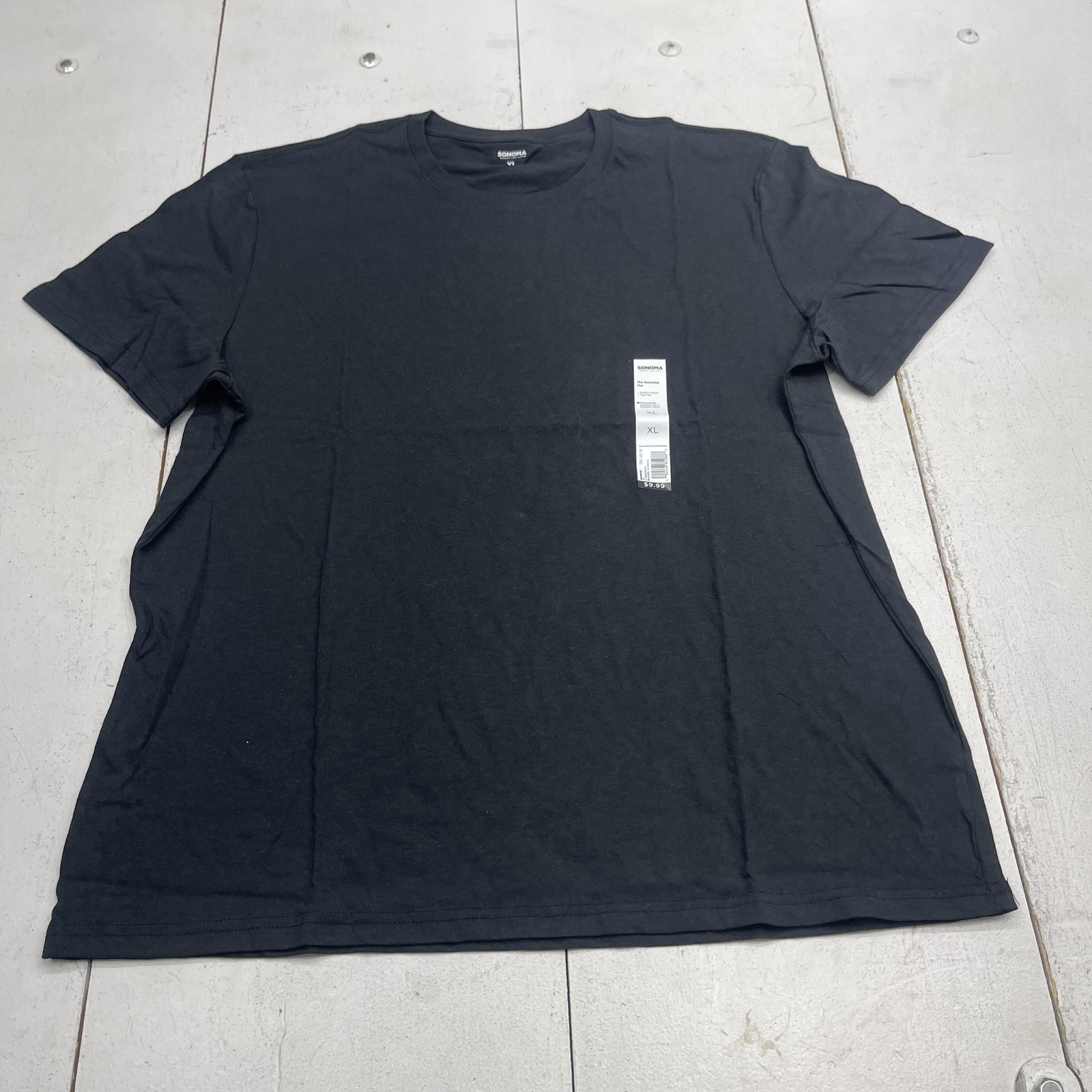 Sonoma Goods For Life Shirt Mens XL Black Essential Tee Crewneck Stretch Tagless gallery