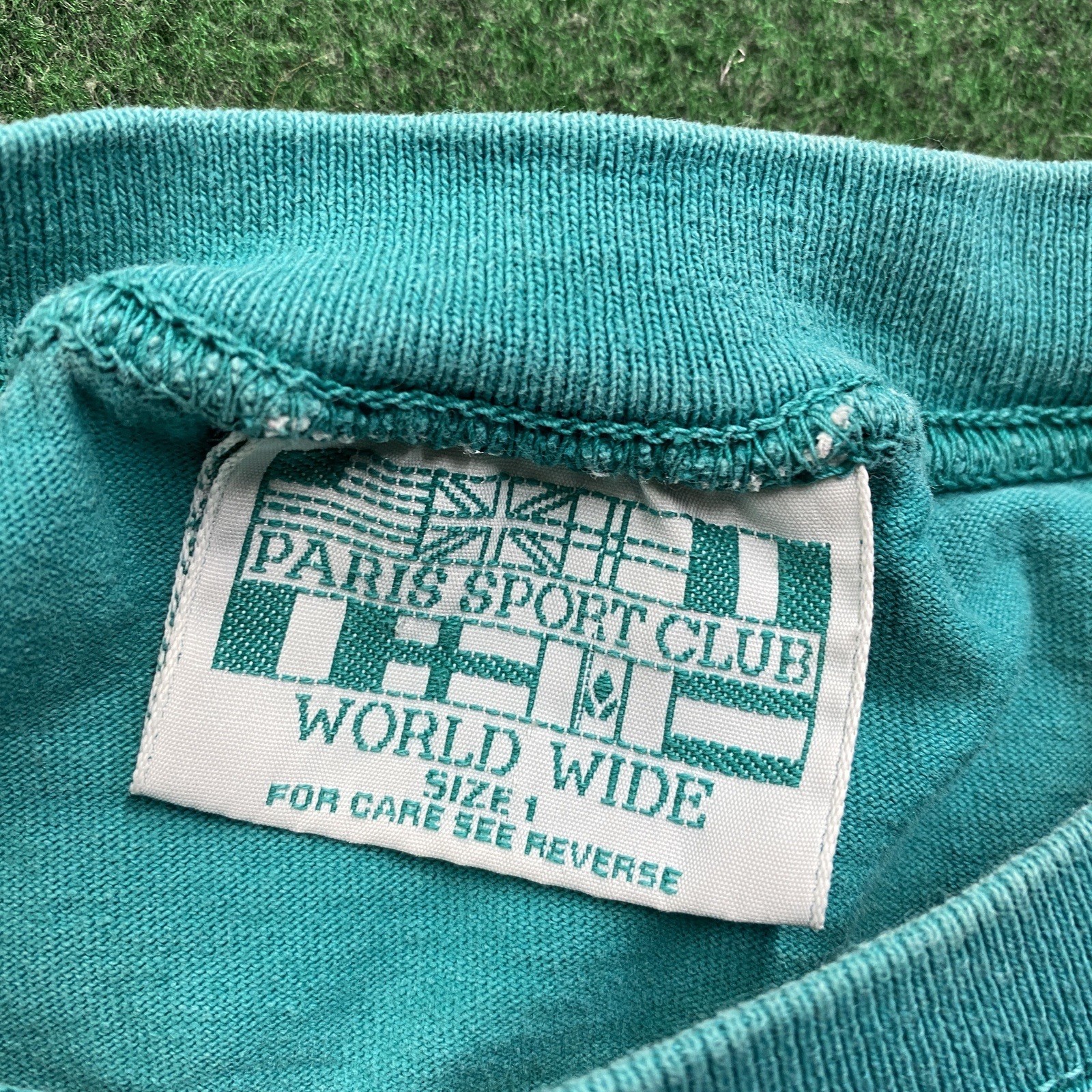 Vintage Paris Sports Club Shirt Mens Large Blue 80S 90S Polka Dot Logo Tee gallery