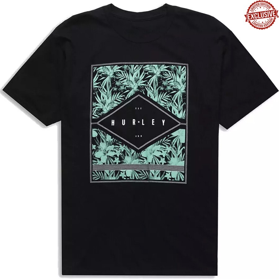 Hurley Men's Transition Hawaiian Floral Graphic Tee Shirt Gift Full Size S-4XL gallery