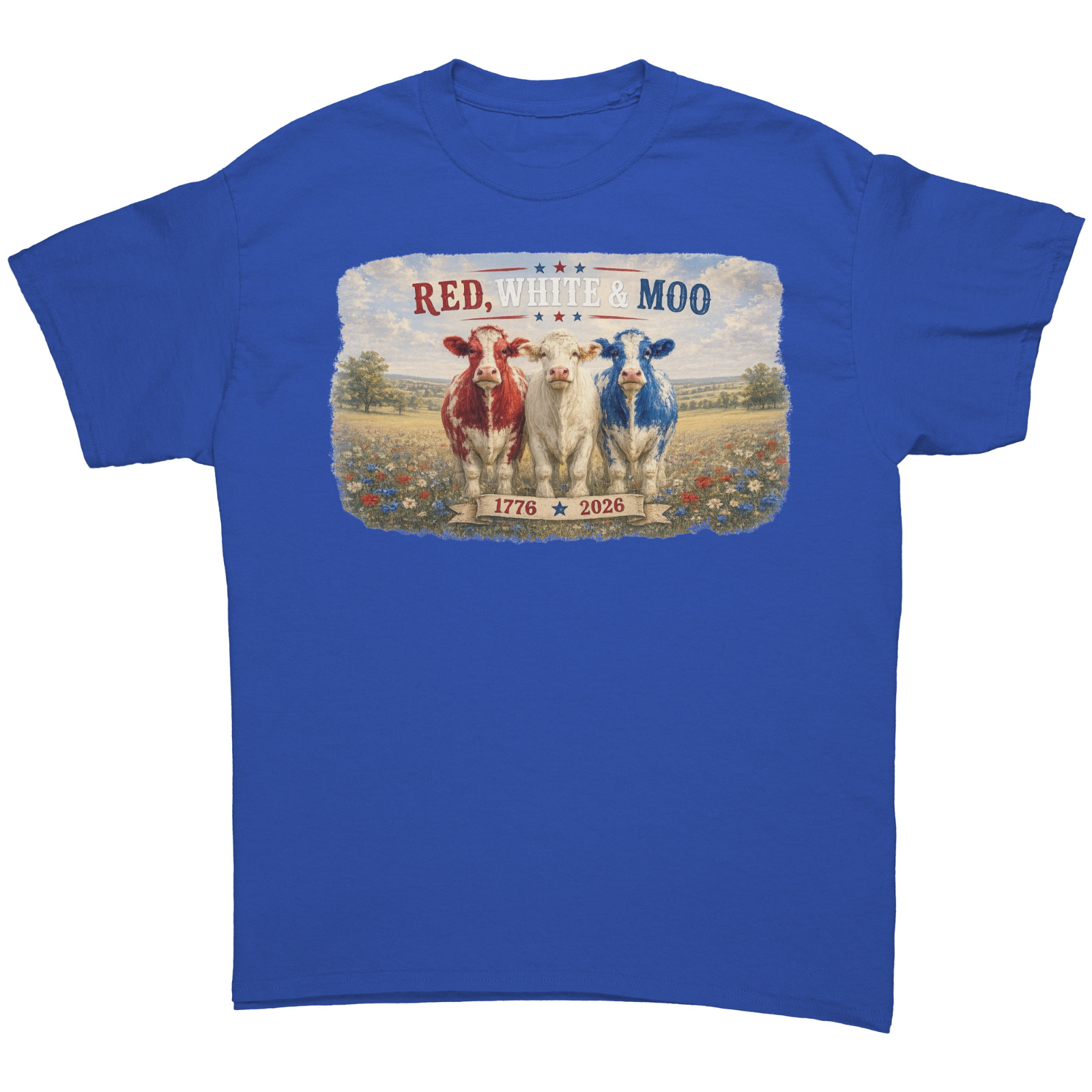 Cute Patriotic Red White & Moo Tshirt July 4th Shirt Funny Sarcastic Cow Tee gallery