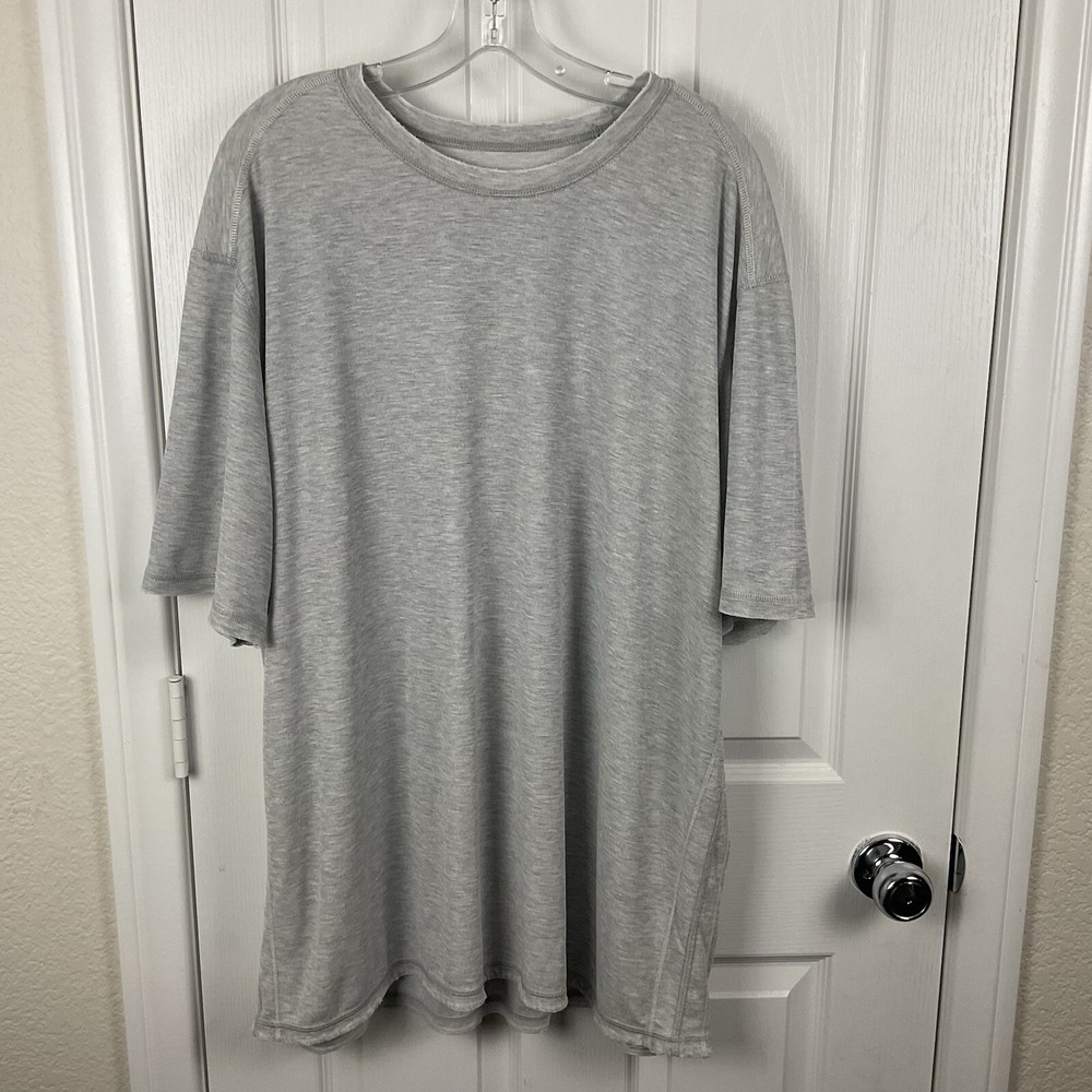 Tommy Bahama Men’s Gray Tencel Lyocell/Polyester Distressed Crew Neck Tee XXL