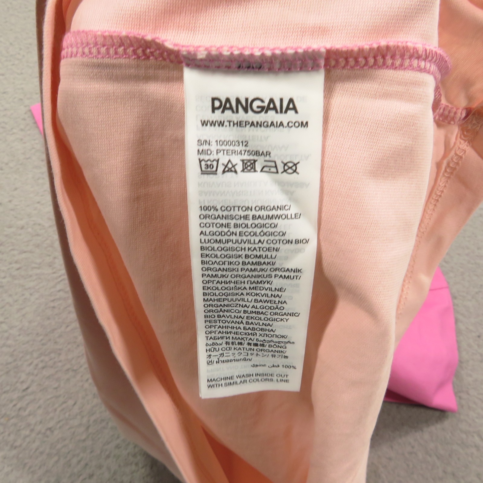Pangaia Shirt Mens Medium Blush Hot Pink Ombre Fade Peppermint Minimalist Eco gallery