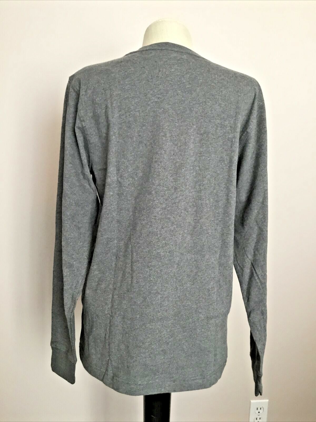 GEORGE SUPER SOFT GRAY LONG SLEEVE CREW NECK TEE SHIRT Sz S gallery