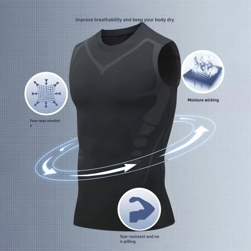 Shaperluv Male Shaper Tank Chest Gynecomastia Compression Tank Top gallery