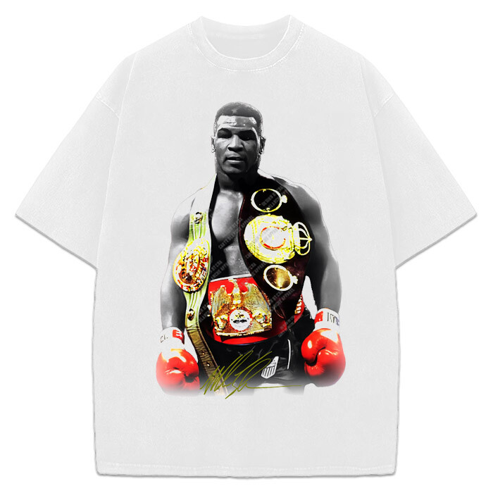 Mike Tyson Undisputed World Heavyweight Champion Belts Vintage Graphic T-Shirt gallery