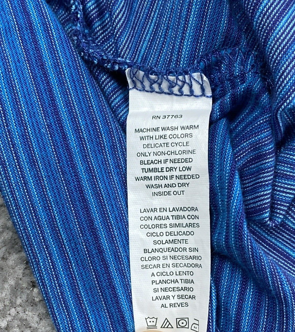 Perry Ellis Men’s Short Sleeve Blue Striped Shirt XXL gallery