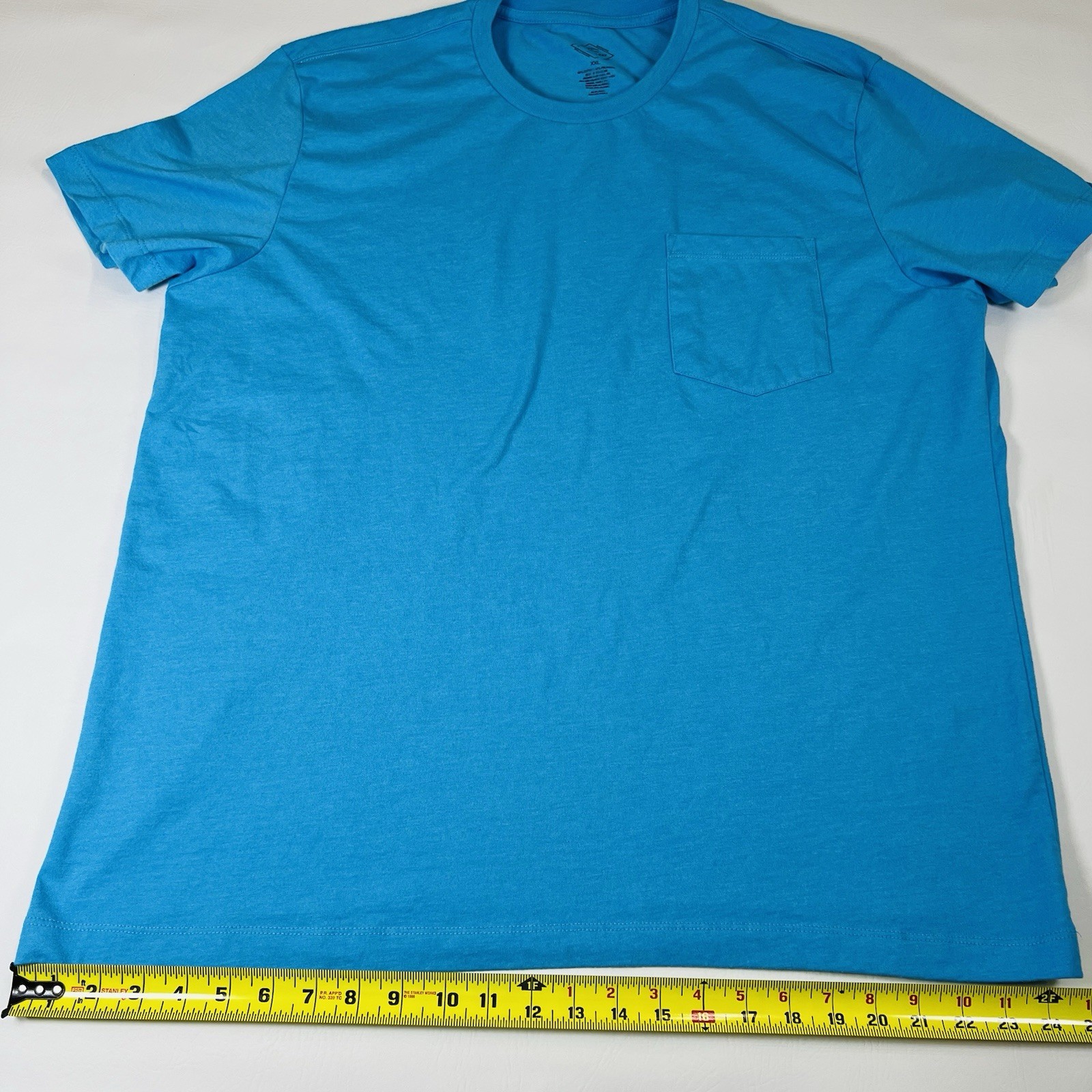 St Johns Bay Mens XXL T Shirt Blue Short Sleeve Crew Neck Pocket Stretch gallery