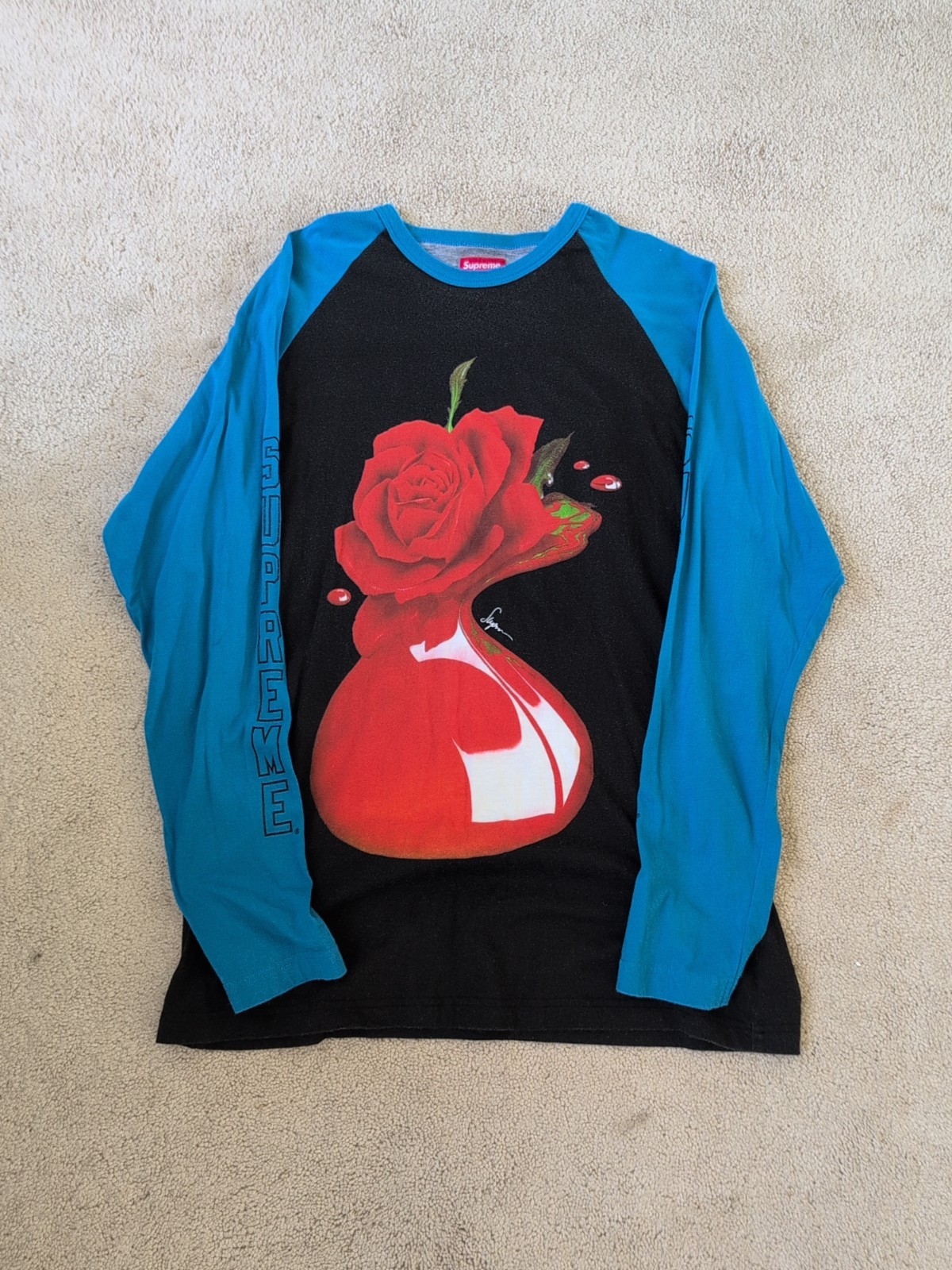 sz Large Rare Supreme Fall/Winter 2014 Melting Rose Long Sleeve gallery