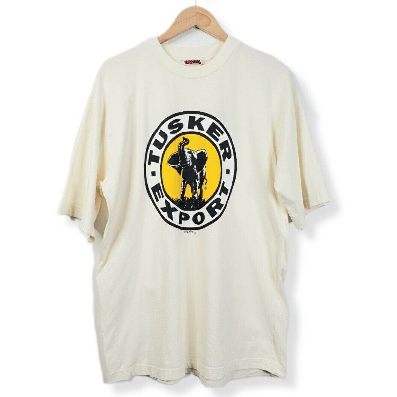 90s Tinga Tinga T Shirt XL Tusker Export Elephant Graphic Kenya Africa Beer Logo gallery