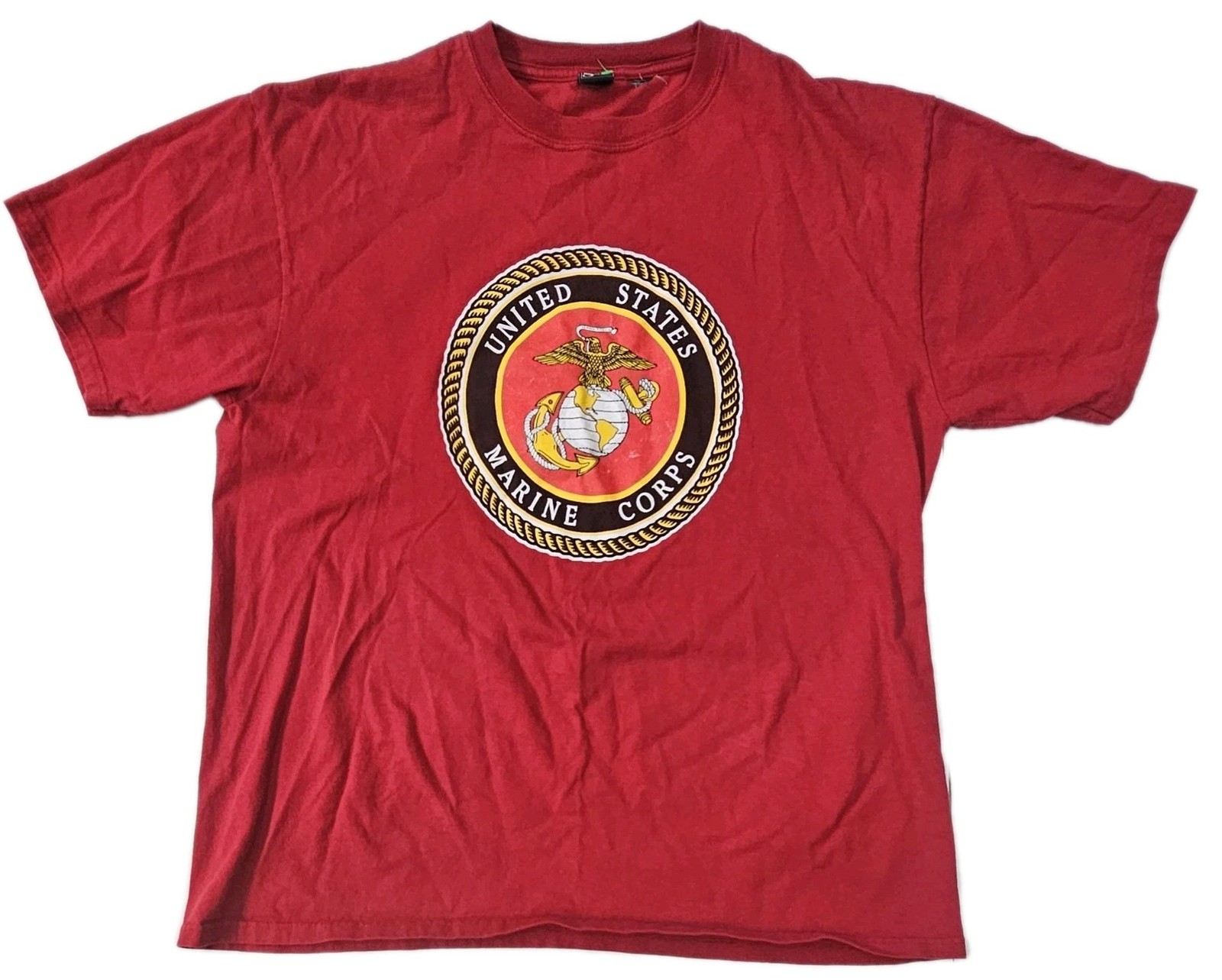 United States Marine Corps USMC Shirt Size L w/Eagle, Globe, Anchor EGA Vintage