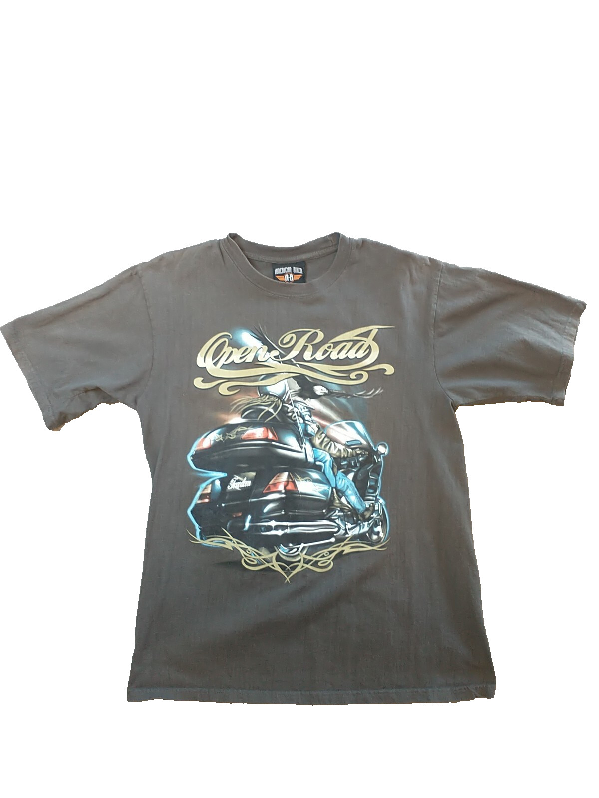 American Biker Open Roads Fords Motorcycles Cape Girardeau, Mo shirt Mens Medium