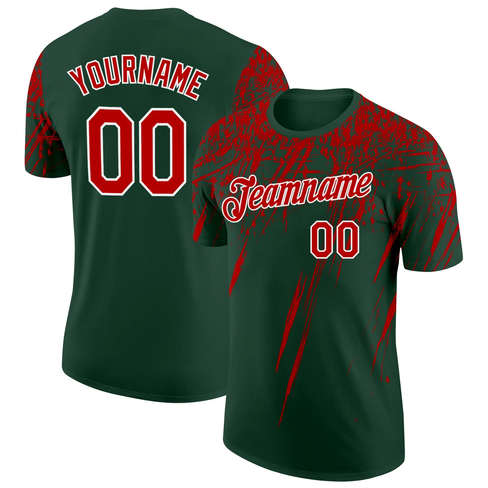 Custom Green Red Distressed Art Shirt Unique Birthday Gift For Women gallery