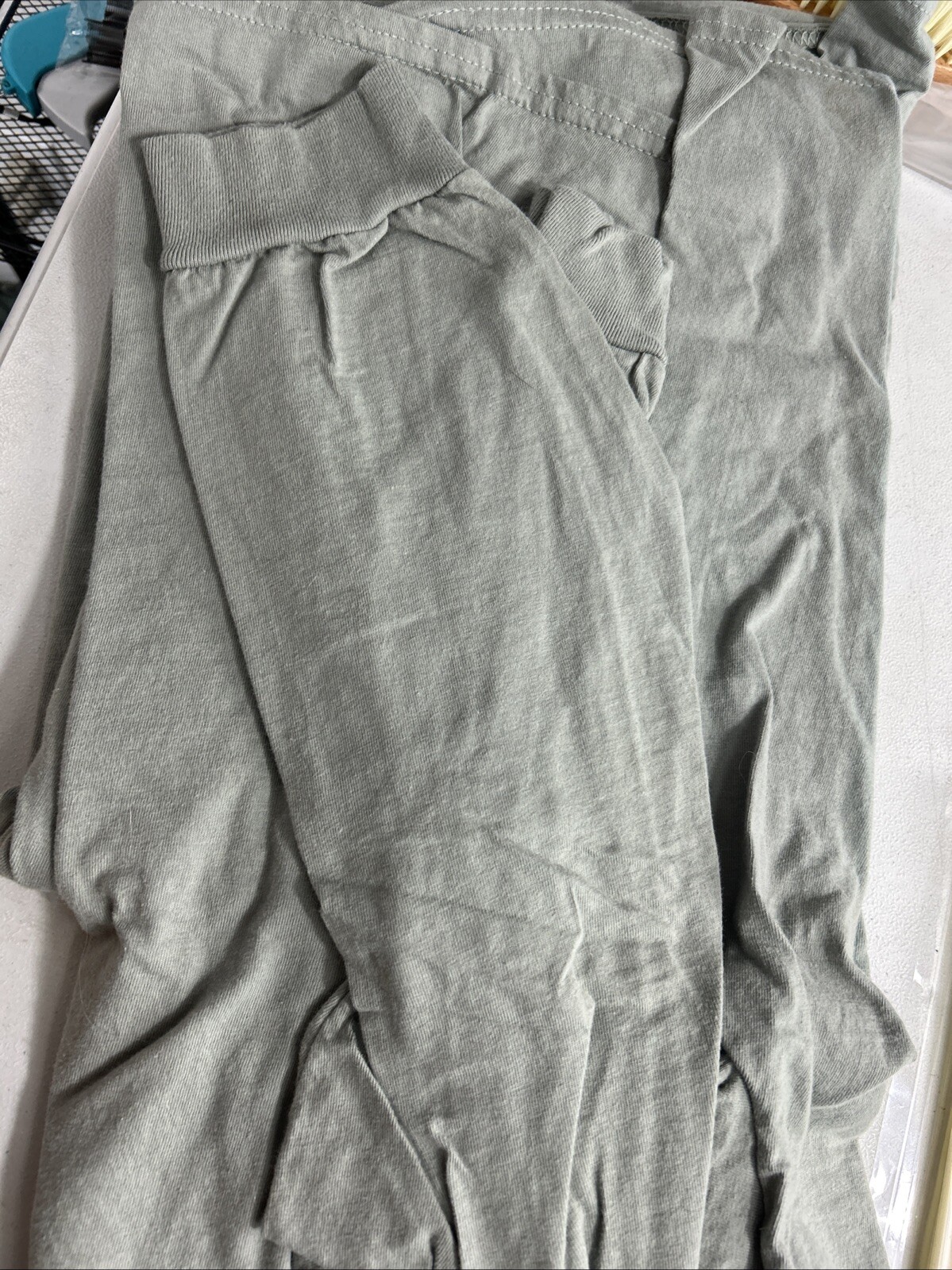 Hanes Beefy-T Cotton Plain Crew Neck Long Sleeve T-Shirt 5180 Mint Green Size XL gallery