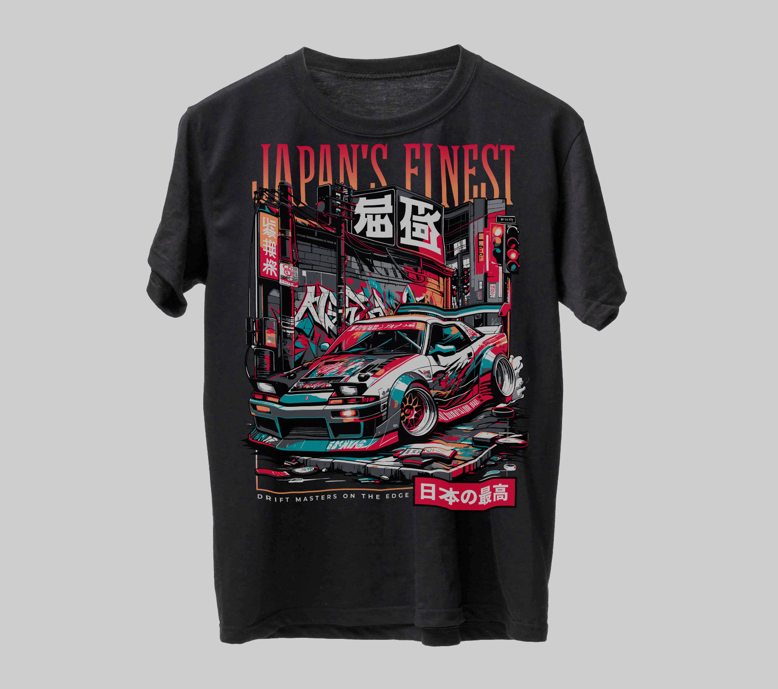 Japan’s Finest JDM Car T-Shirt Drift Masters Streetwear Tee Japan Racing Graphic gallery