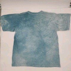 Vintage 2001 The Mountain Native American Wolf Tie Dye Shirt L Blue No Tag