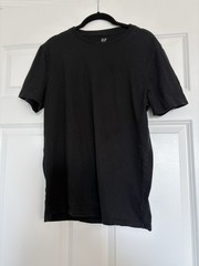 Gap Everyday Soft Crew Men’s Black Solid Crew Neck Short Sleeve T-Shirt, M