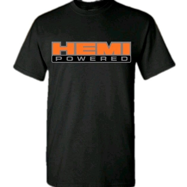 NEW HEMI POWERED MENS BLACK SHORT SLEEVE TEE SHIRT MOPAR 99445 gallery