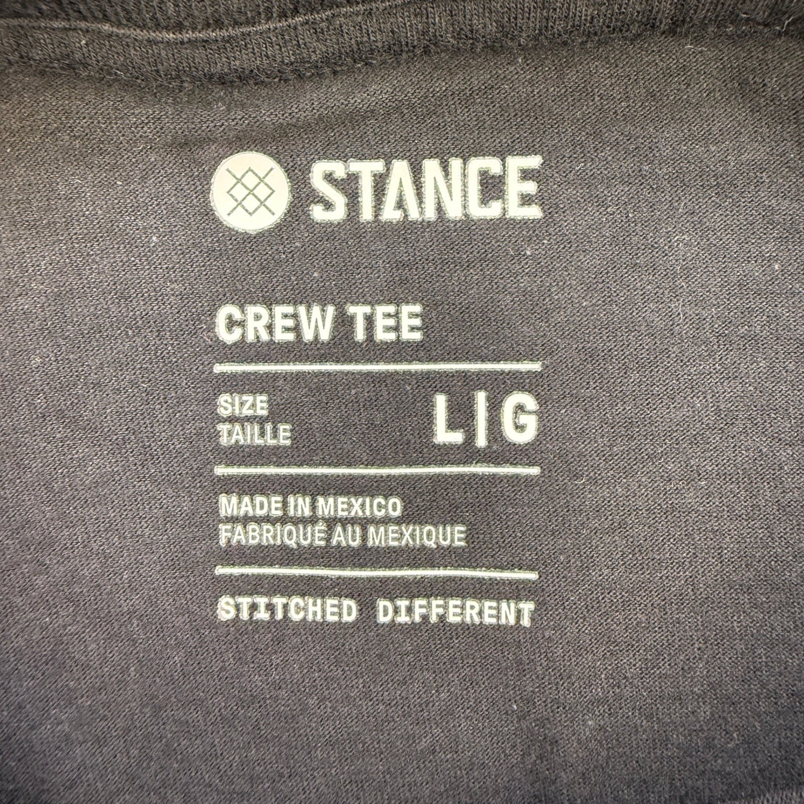Stance Crew Tee Mens Large Black Graphic Quality Goods Tested Everywhere T-Shirt gallery