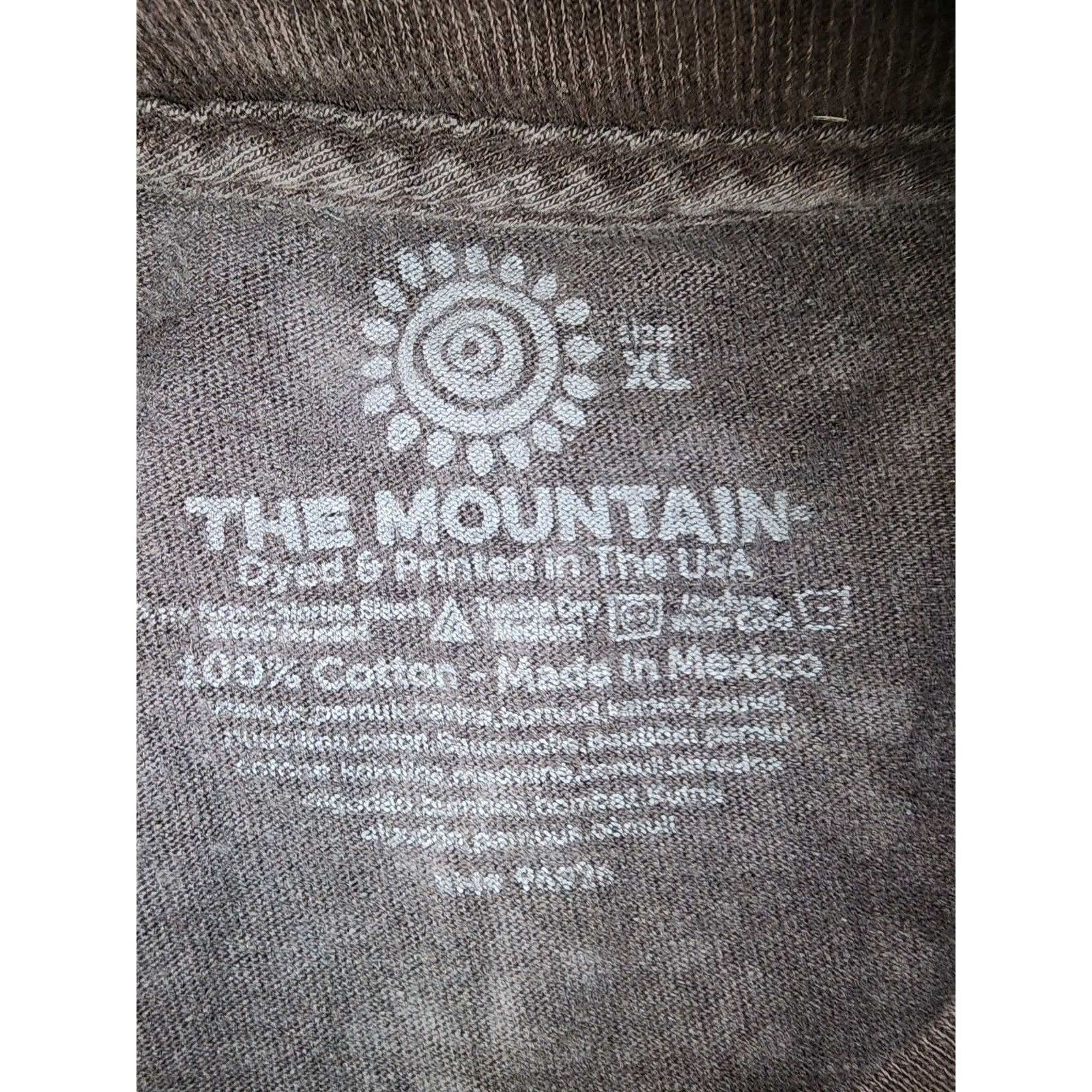 The Mountain Dragon and Wolf Howling at Moon Tie Dye Graphic T-Shirt Men XL Grey gallery