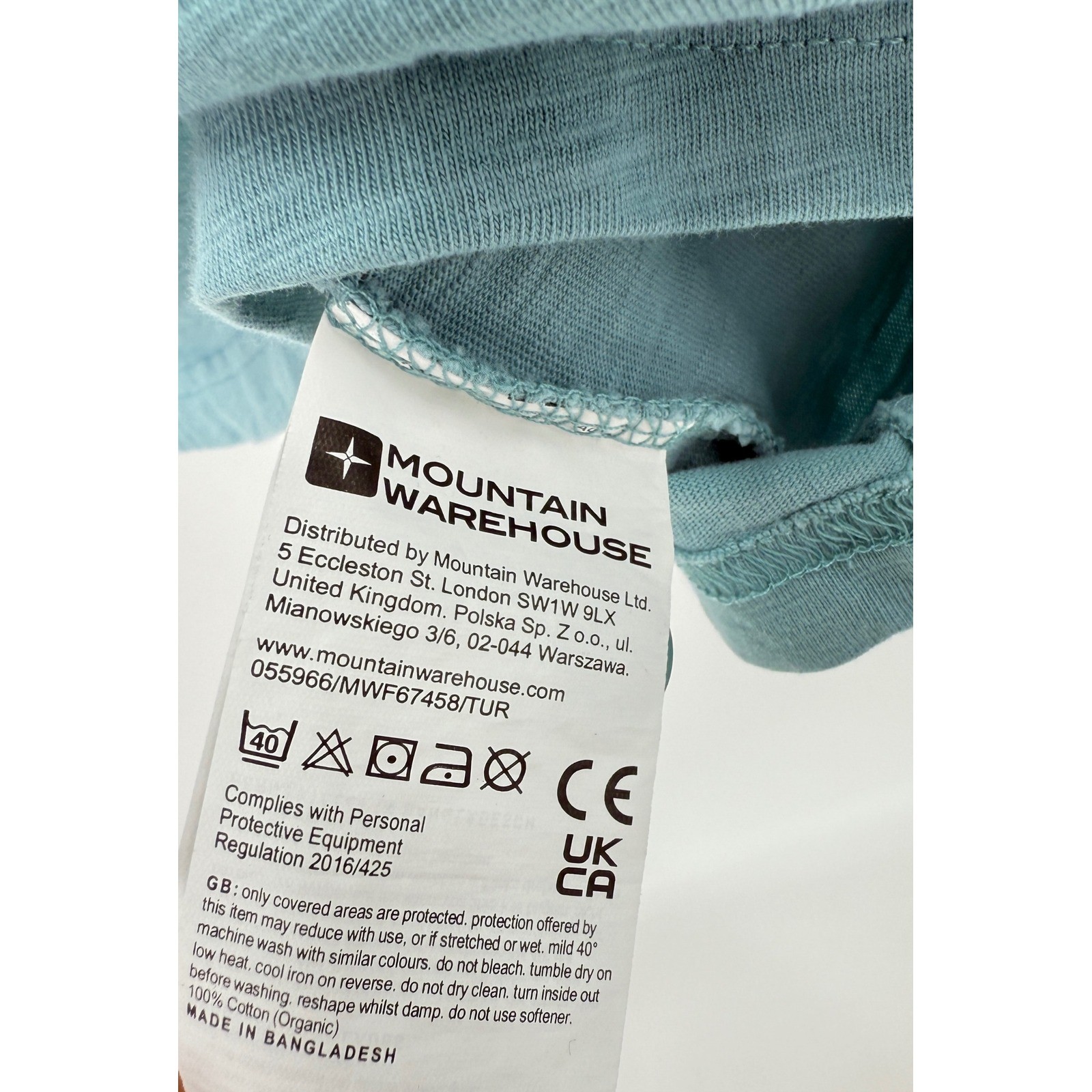 Mountain Warehouse Men's Henley Shirt Turquoise Organic Cotton Sz L Sustainable gallery