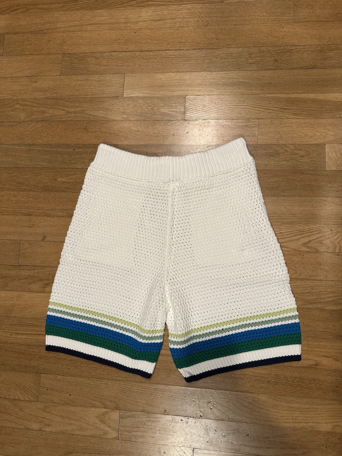 Casablanca Men's Cotton Crochet Shirt/Short Set - Size Medium gallery