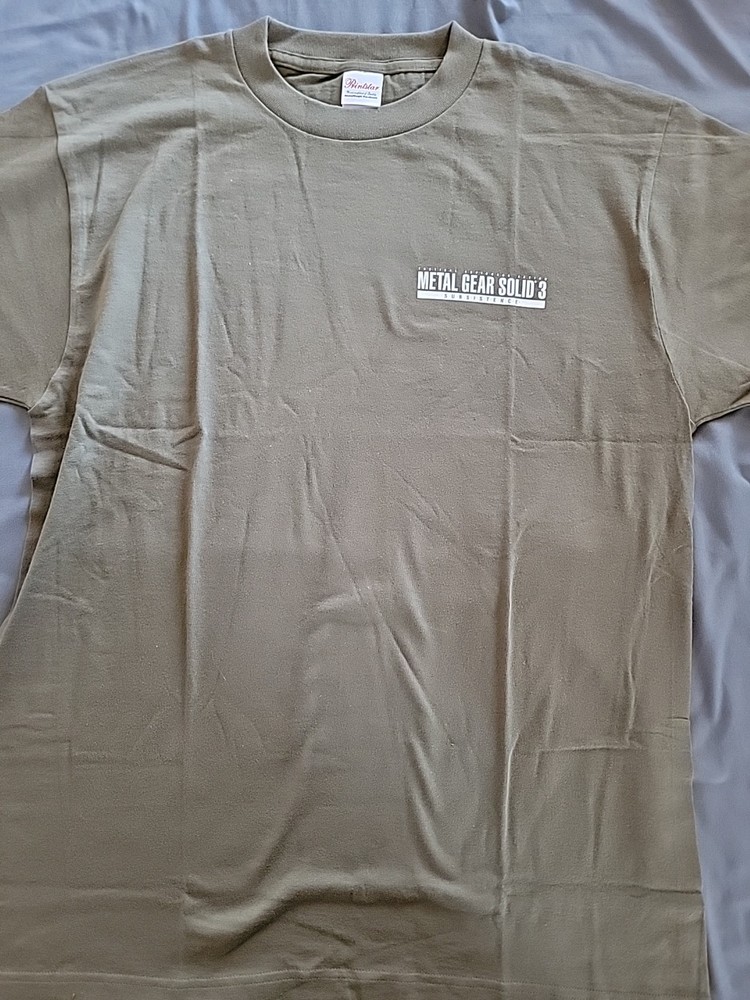 Metal Gear Solid 3 Subsistence Preorder Bonus T-shirt Sz L Olive RARE