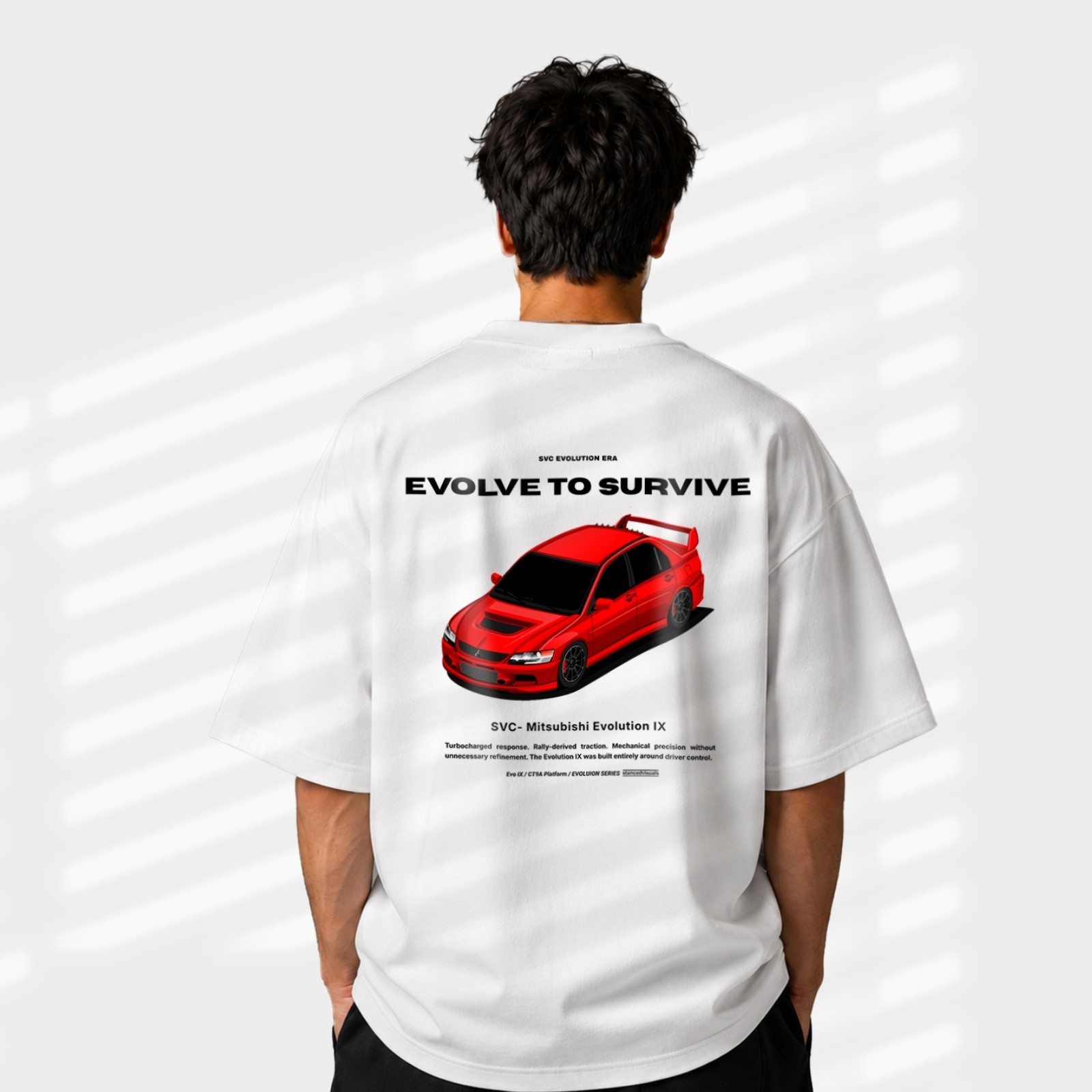 2005-2007 Mitsubishi Evolution IX Shirt - Oversized Heavyweight Motorsport Gift gallery