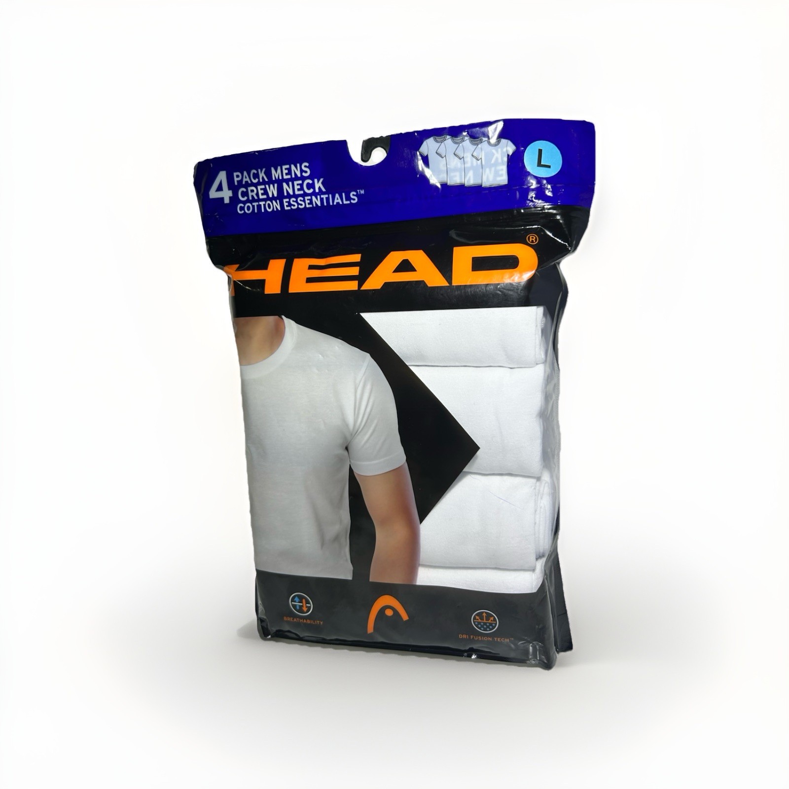 New Head Men’s 4 Pack Crew Neck Cotton Essential T-Shirts Size M (38-40") gallery