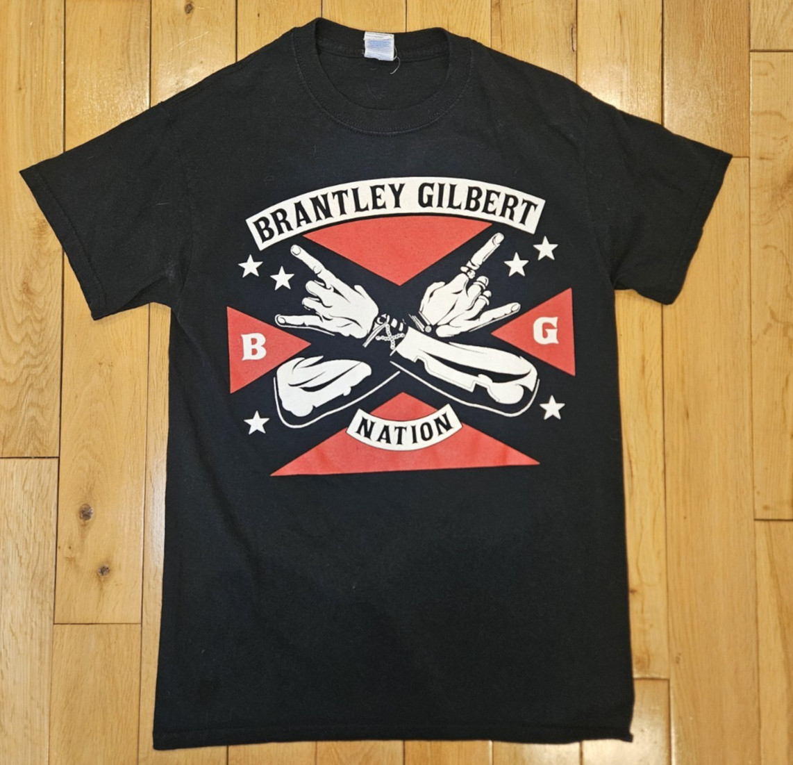 BRANTLEY GILBERT Nation Stone Cold Country Rock Music Double-Sided Shirt Adult S