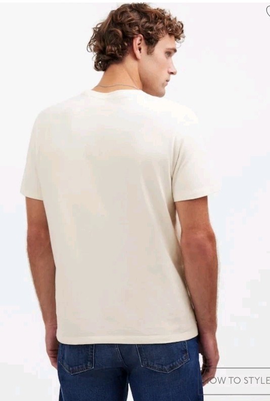 Madewell Garment Dyed Allday Crewneck Tee Lighthouse Ivory Mens XS XSMALL NWT gallery