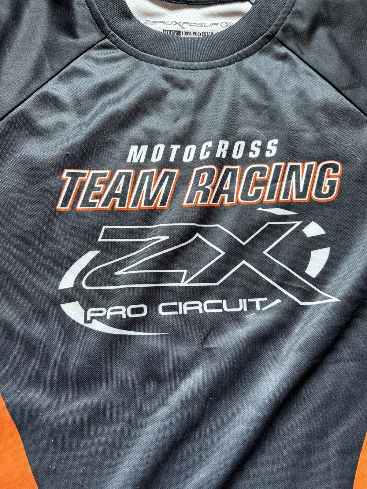zeroxposur motocross shirt team racing Black Orange Camo gallery