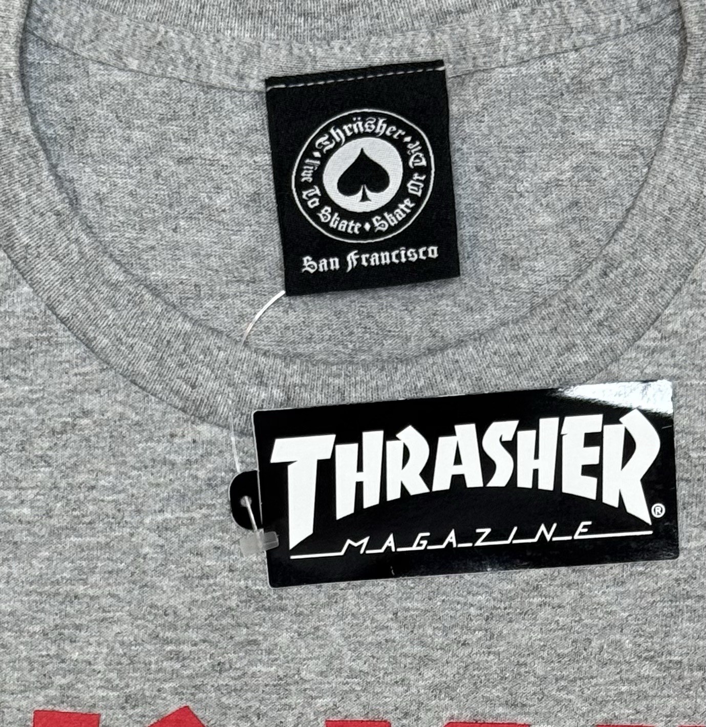 Thrasher Skate Magazine T-Shirt Grey/Red Size X-Large gallery